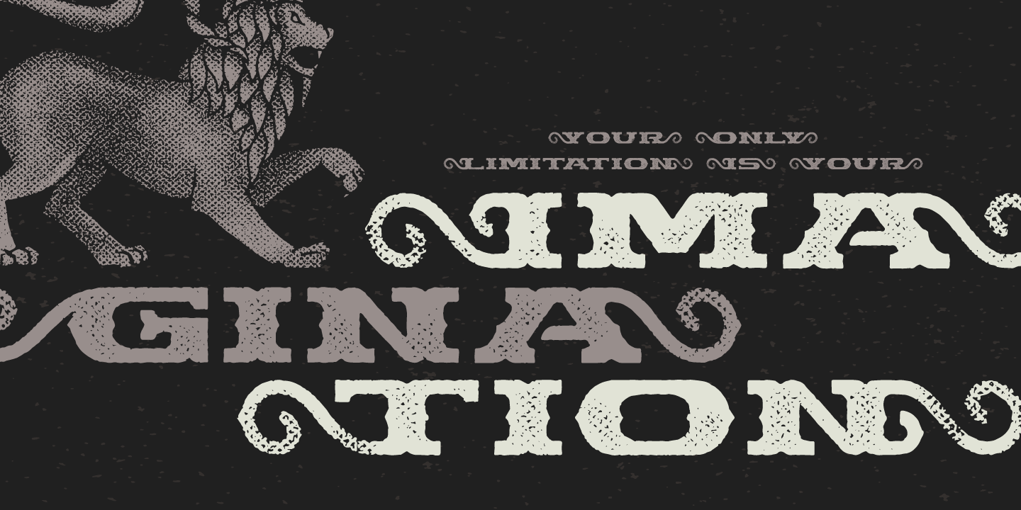 Example font Chimera Tail Rough #6